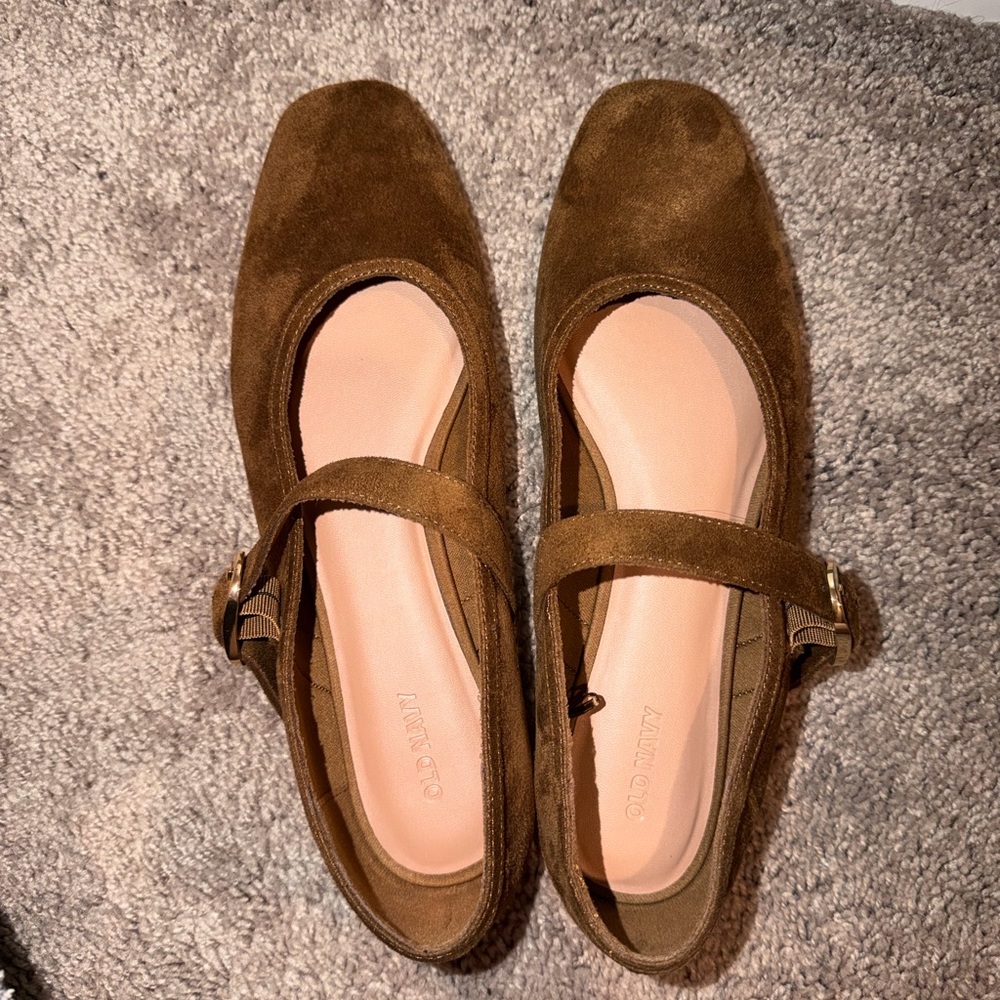 Brown Mary Jane Flats